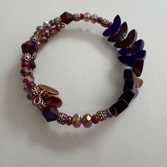 Alex & Ani Rose Gold Beaded Charm Bracelet Set - Picture 2 of 3